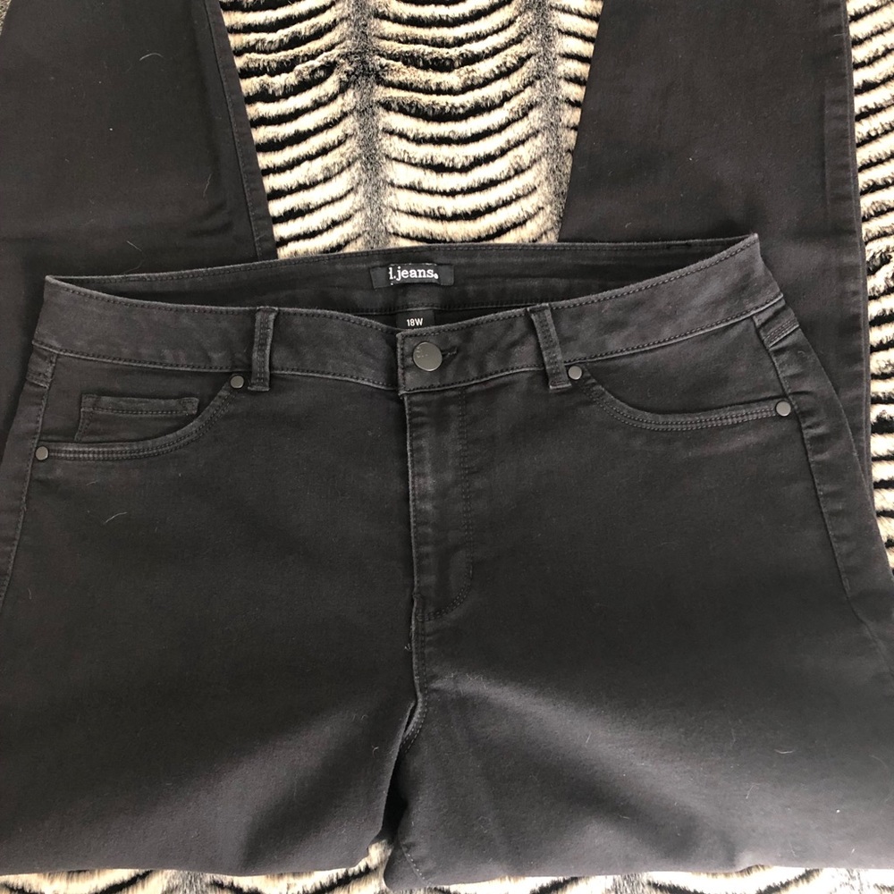 d. jeans Black Skinny Jeggings Size 18W